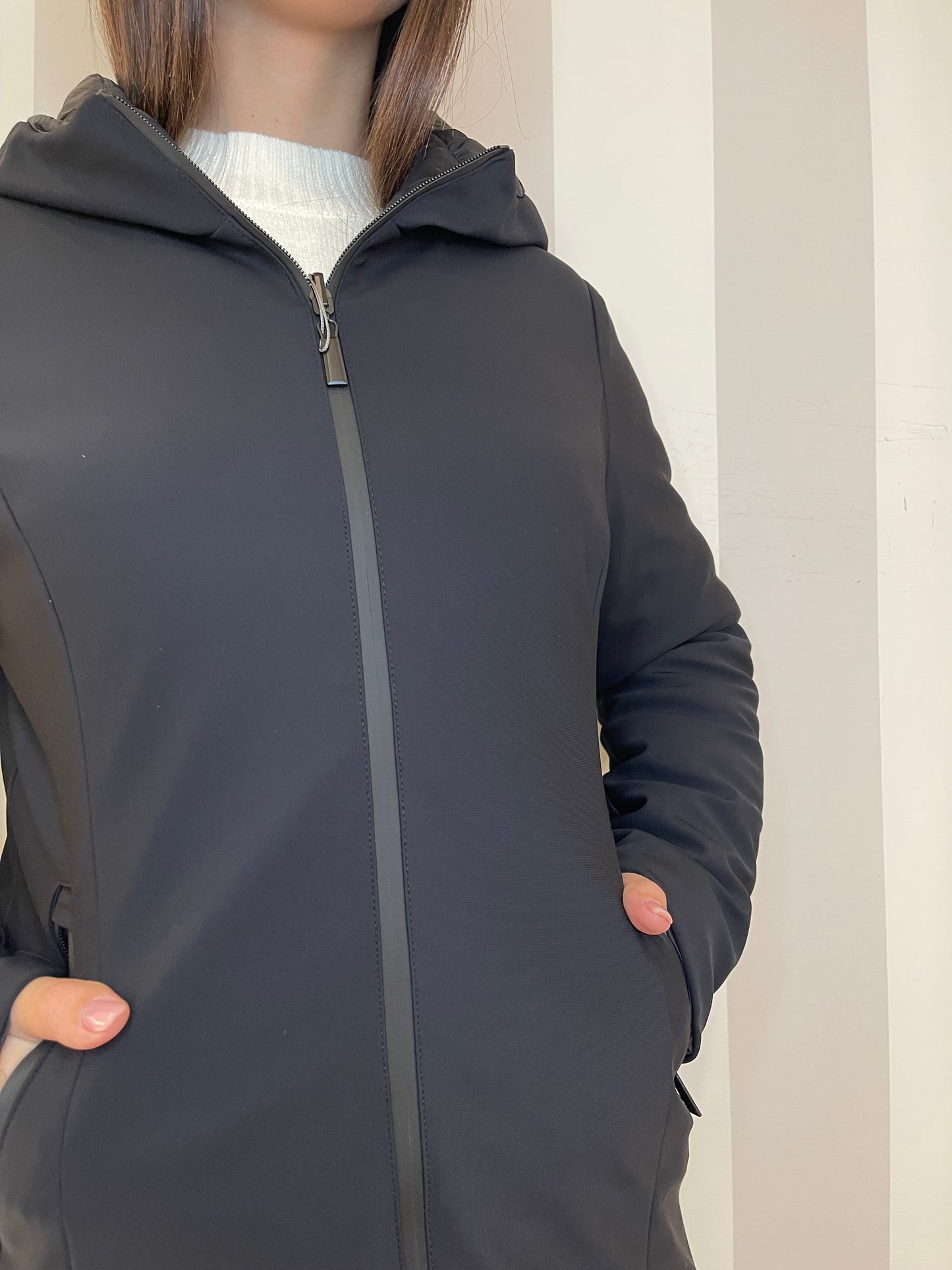 Piumino reversibile giacca in tessuto tecnico Azulè