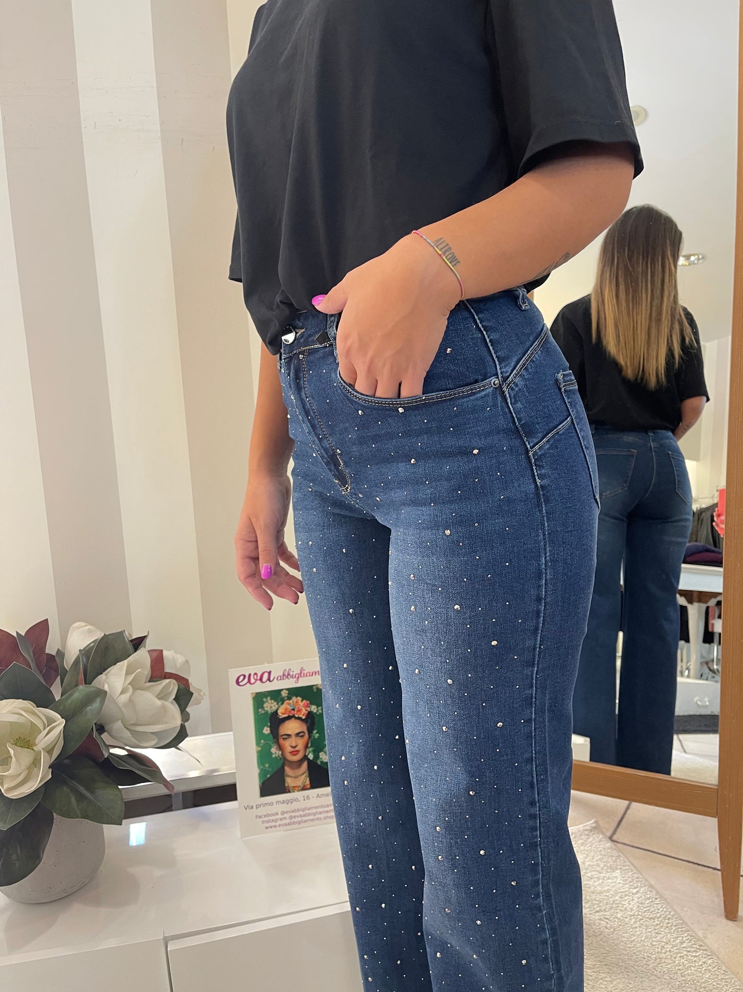 Jeans con strass Giorgia & Johns
