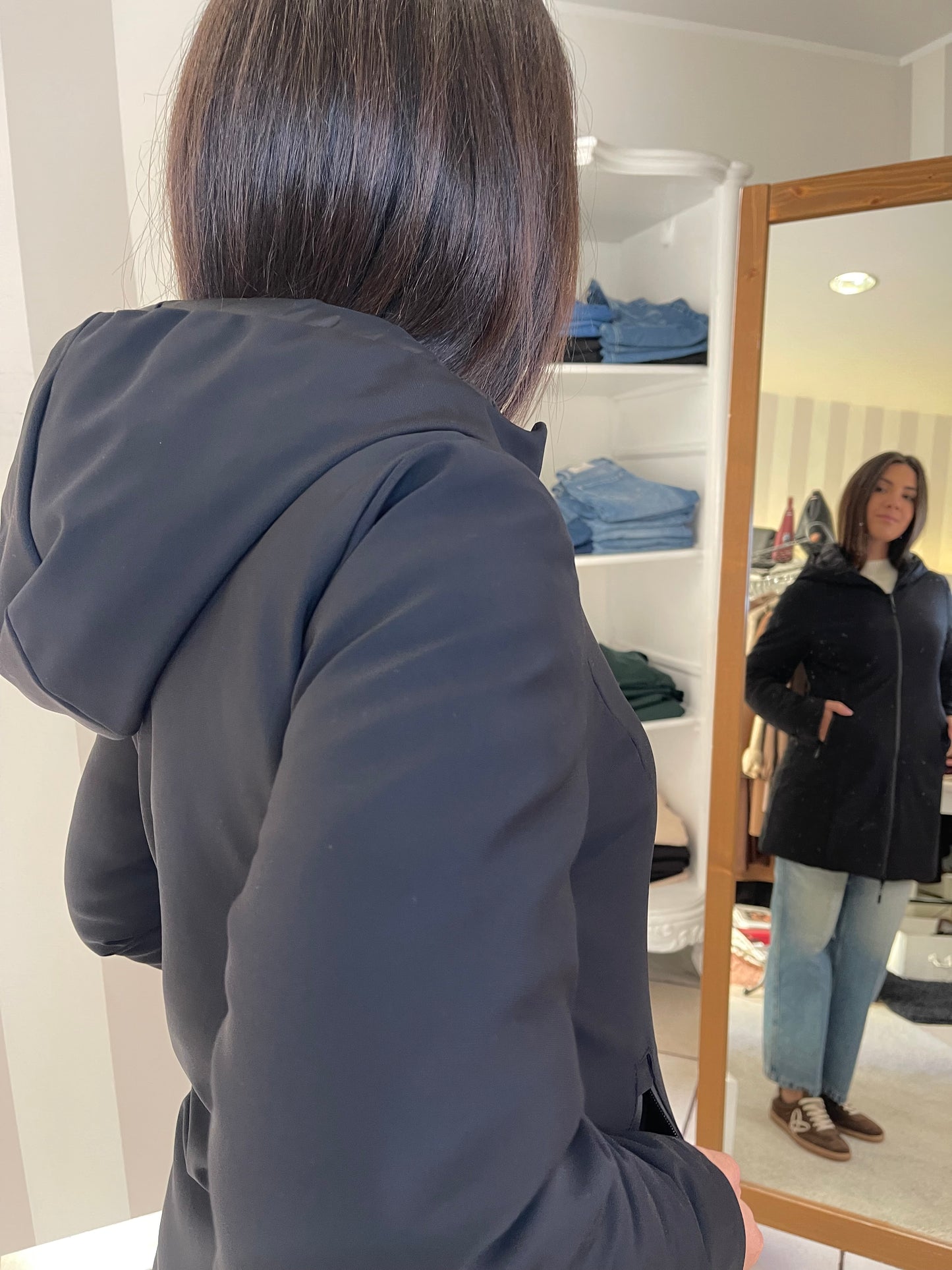 Piumino reversibile giacca in tessuto tecnico Azulè