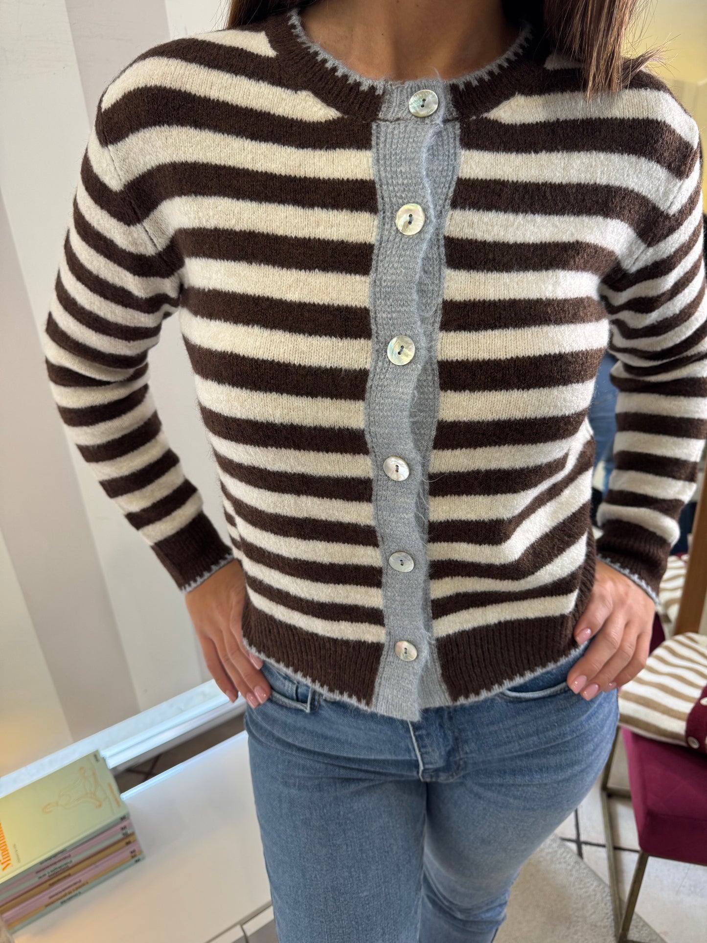 Cardigan righe Indomina