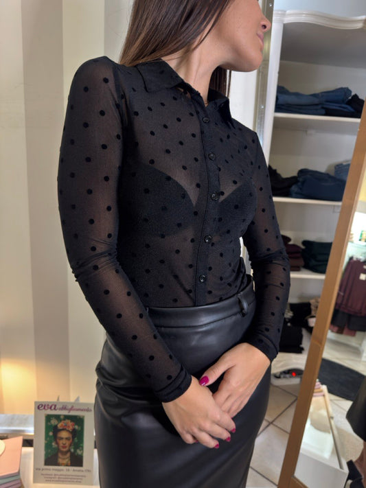 Camicia in tulle con pois Giorgia & Johns