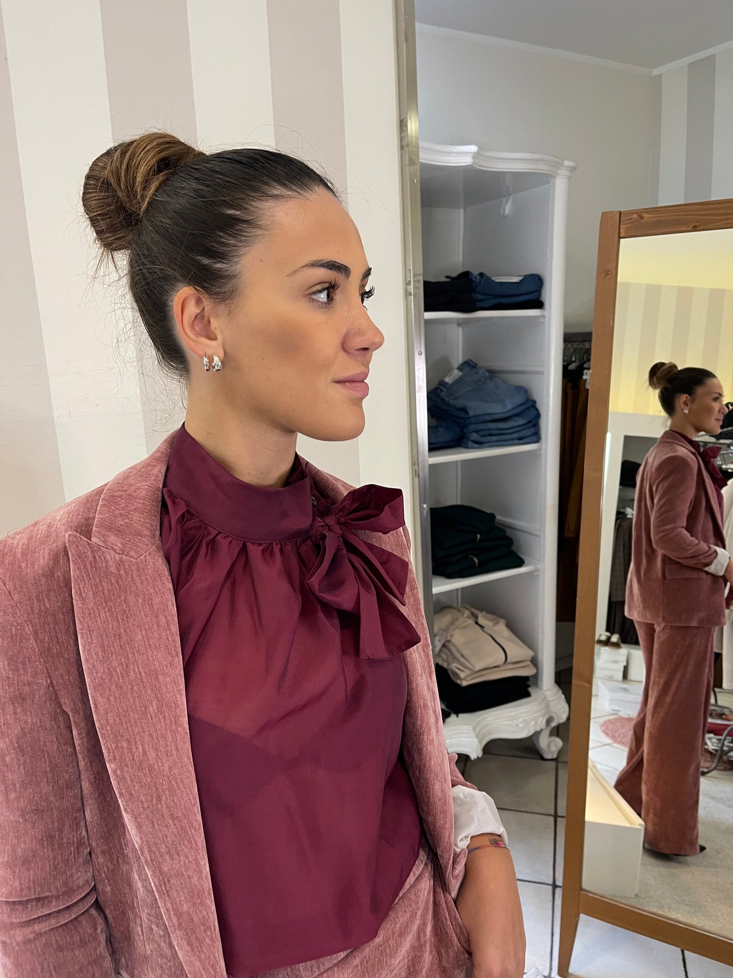 Camicia con fiocco Eiki