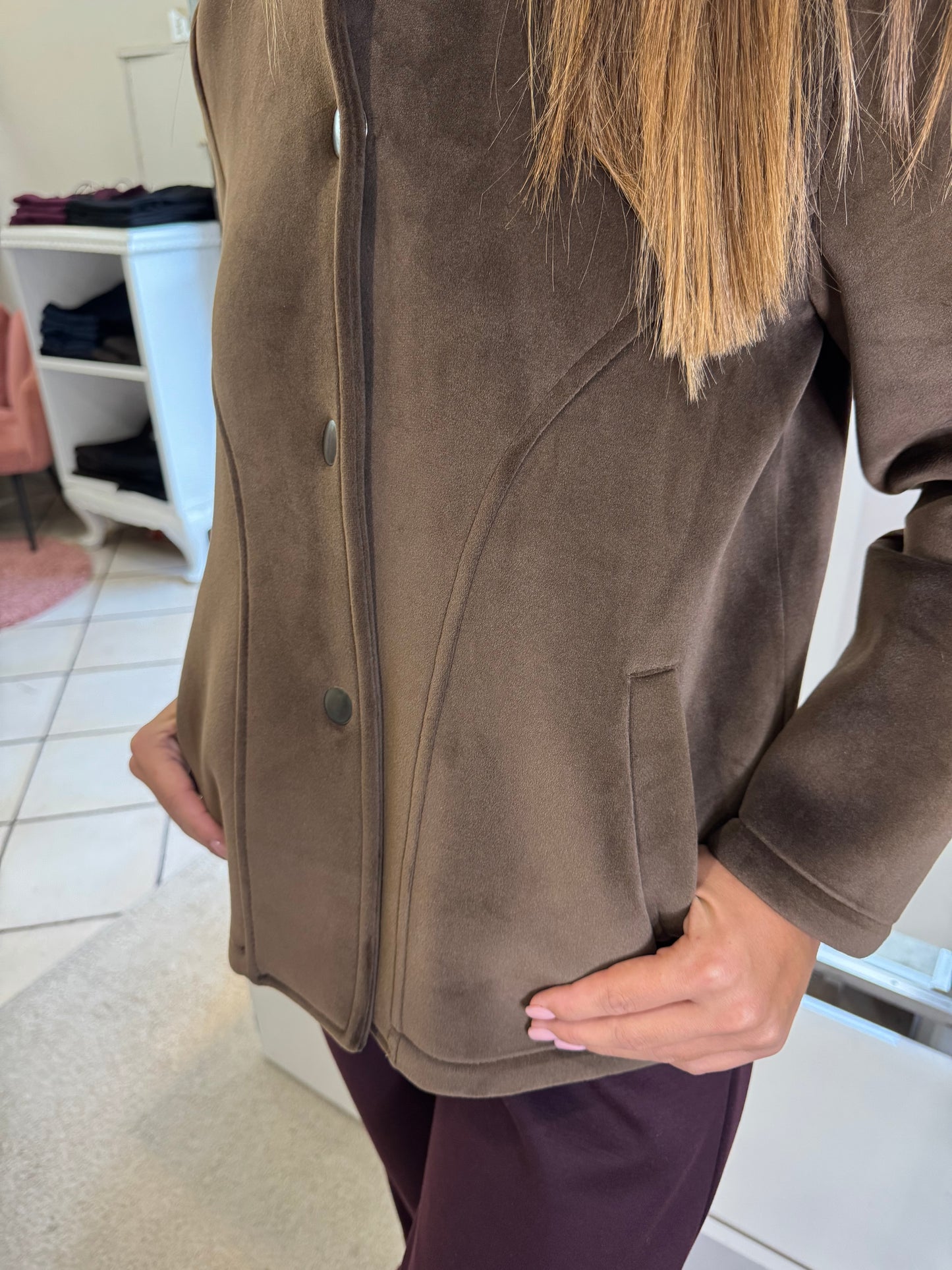 Giacca corta in velluto indomina