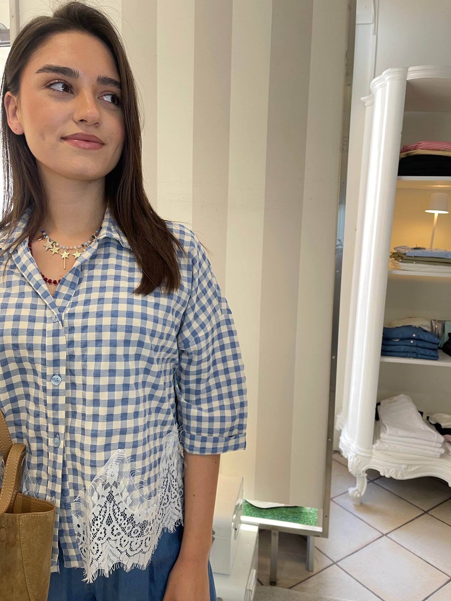 Camicia manica corta a quadri Brend