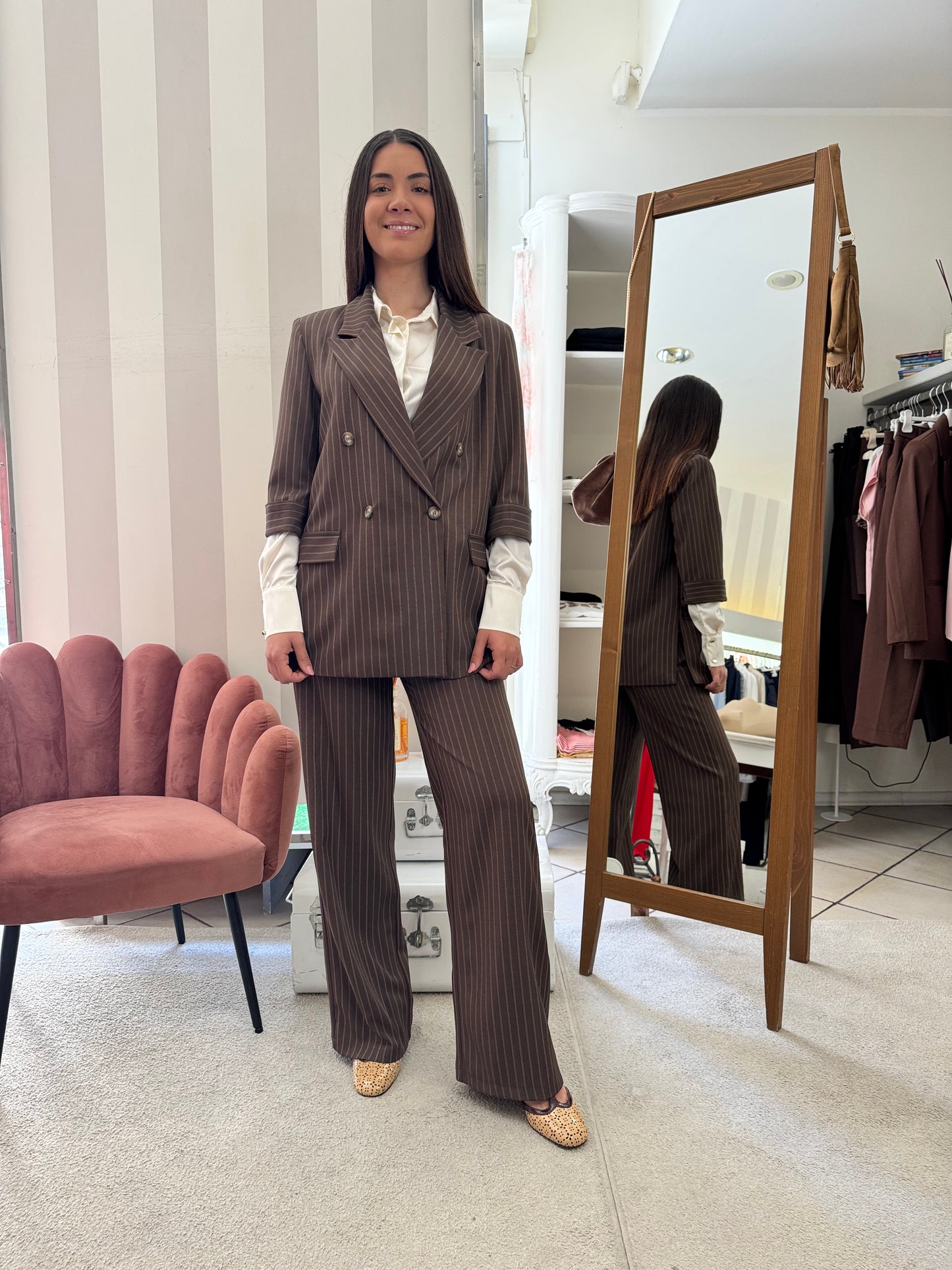 Completo gessato Brend