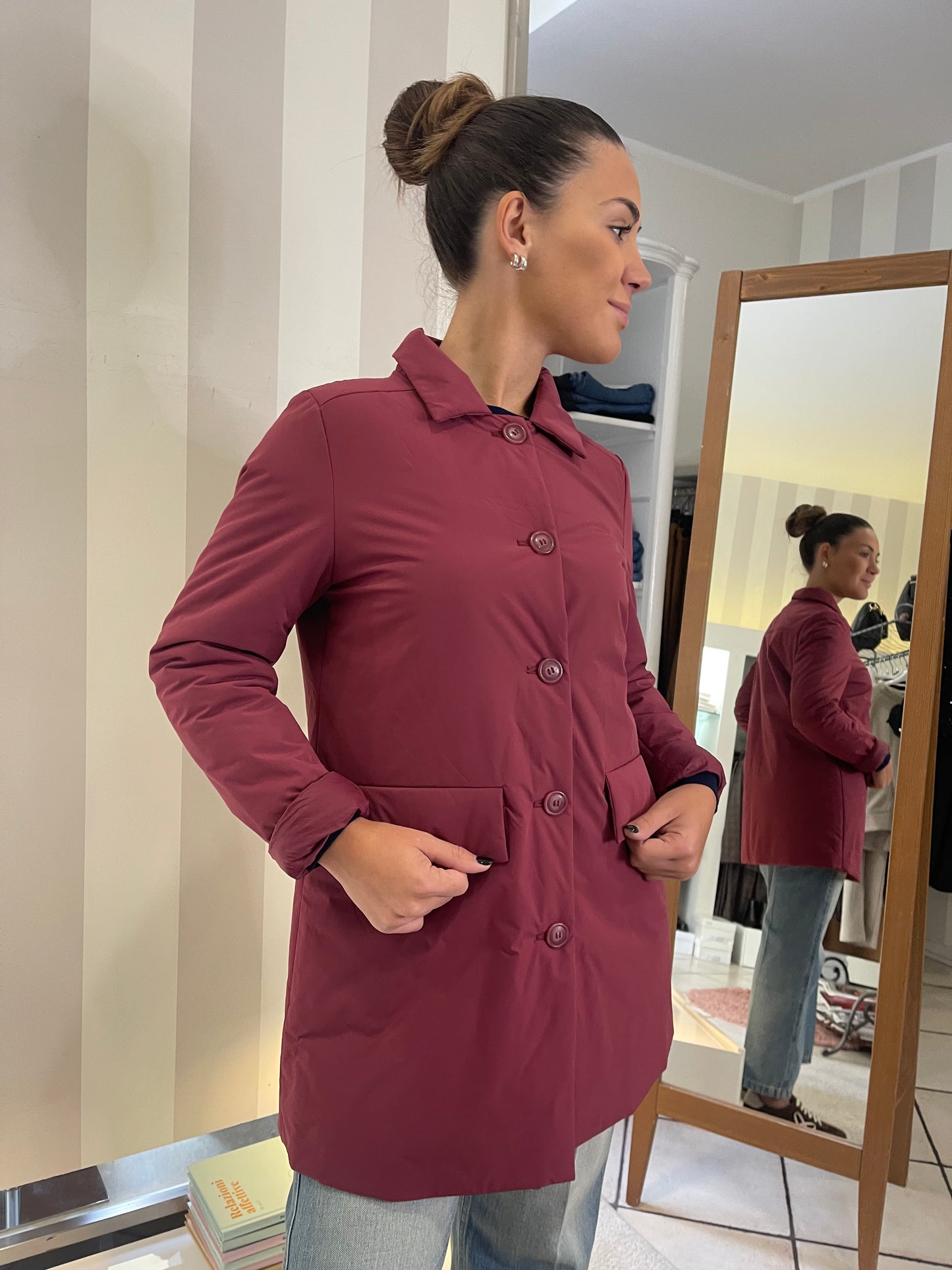 Piumino 100 grammi taglio cappottino Azulè