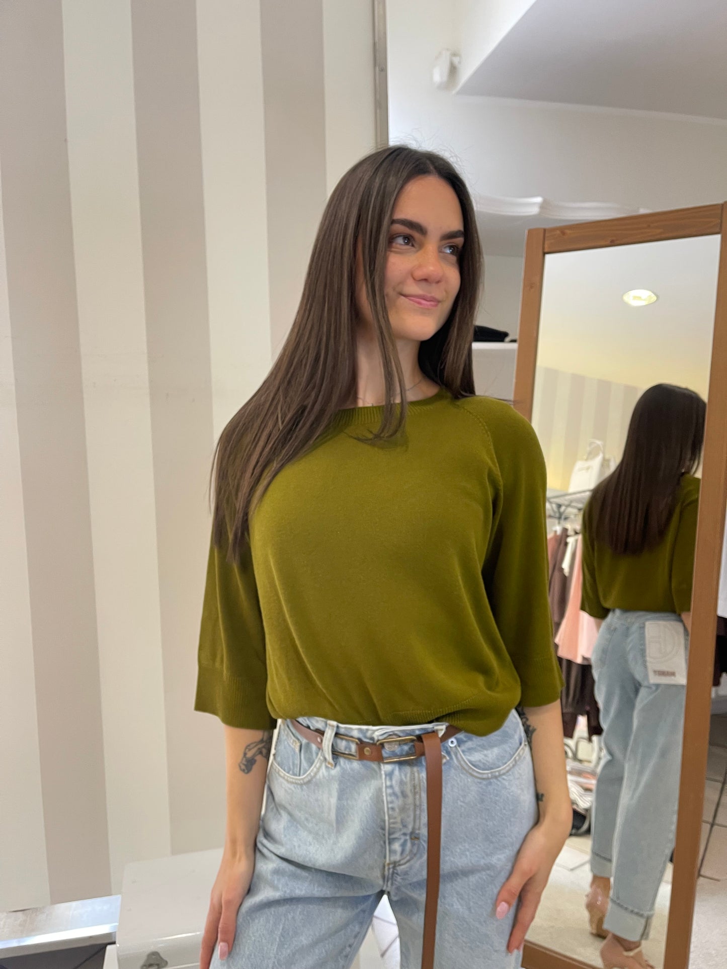 Maglia in filo manica corta Kontatto