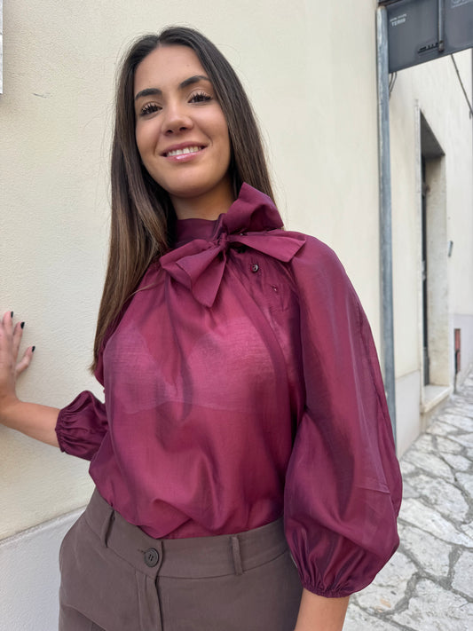 Camicia con fiocco Eiki