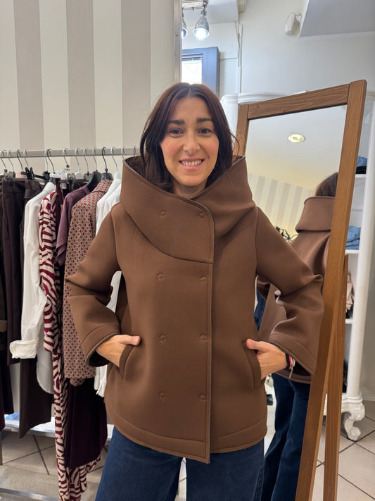 Giacca in neoprene con cappuccio Miss Love