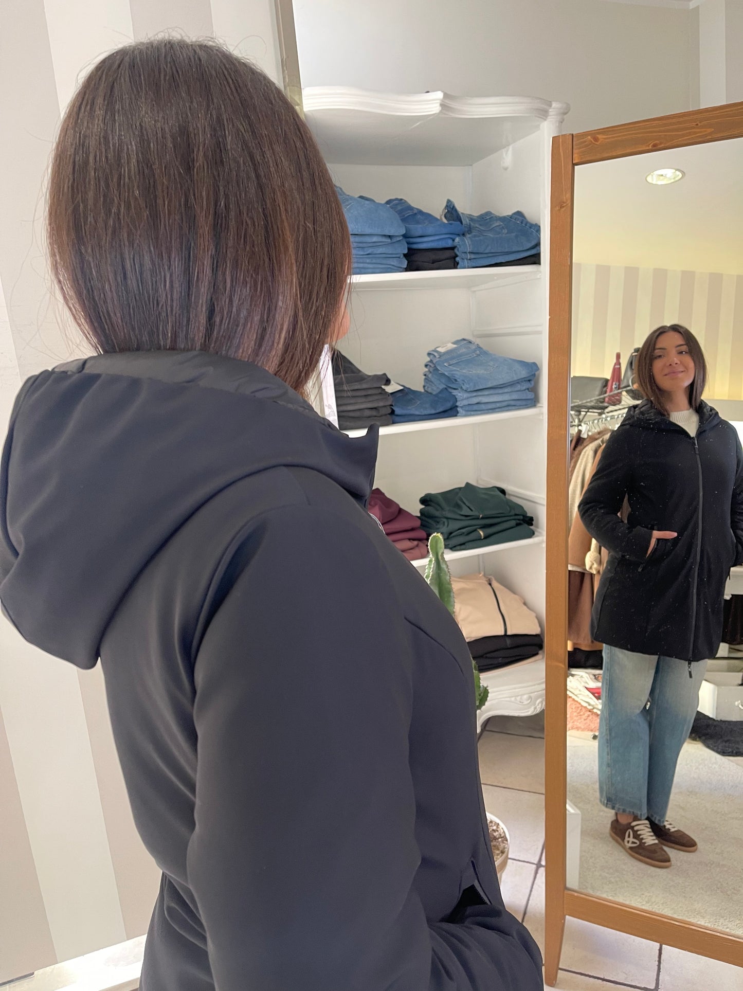 Piumino reversibile giacca in tessuto tecnico Azulè