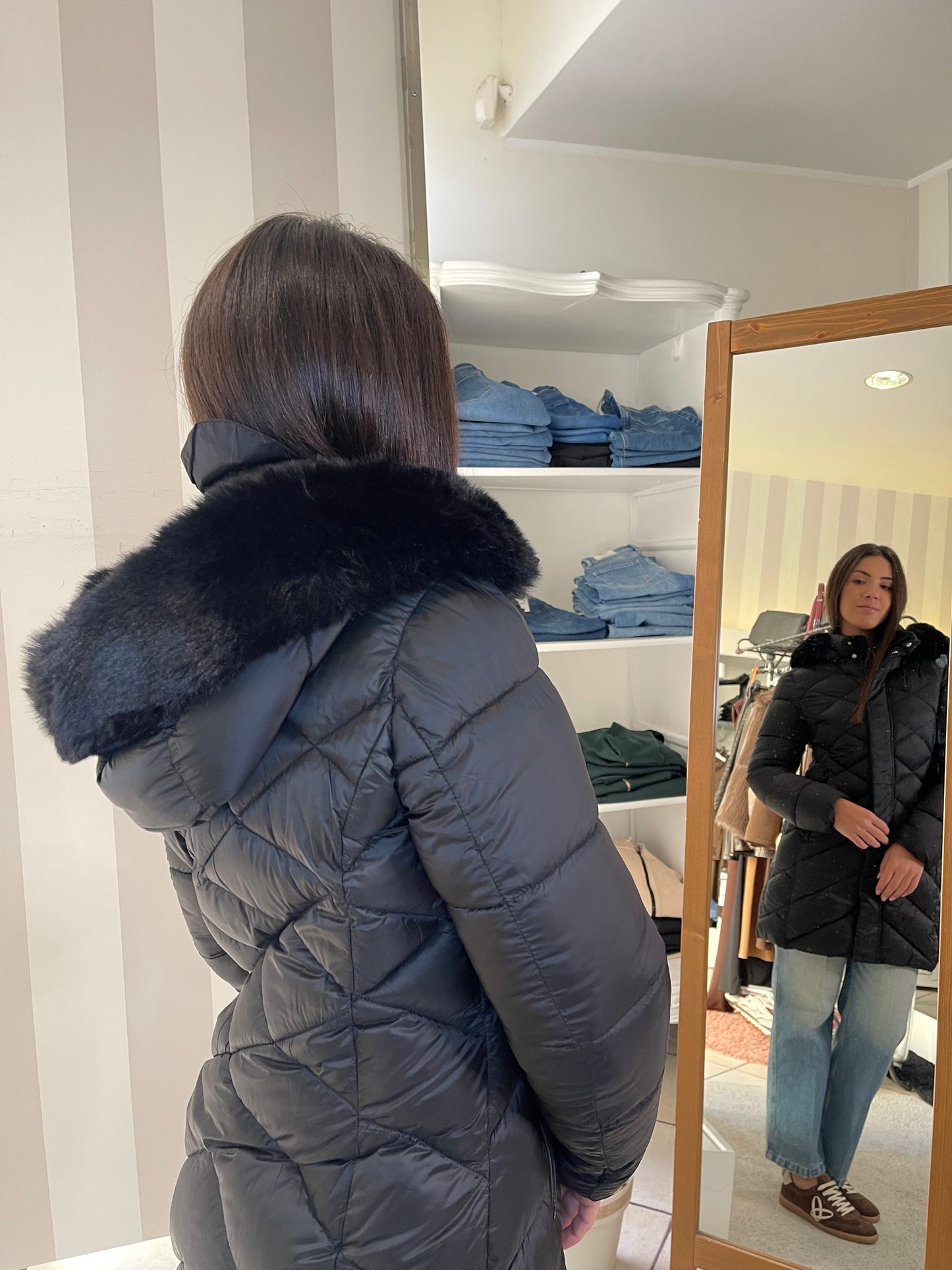 Piumino avvitato con cappuccio Azulè