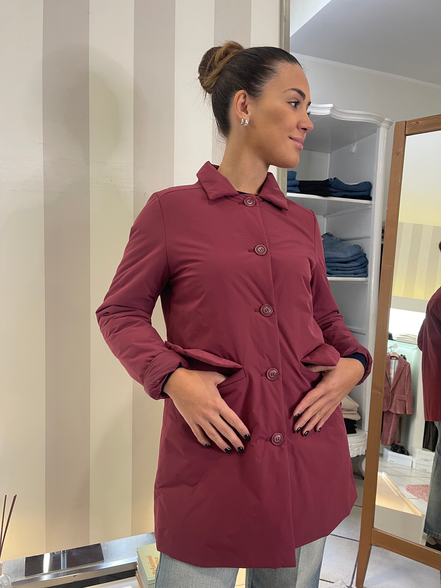 Piumino 100 grammi taglio cappottino Azulè