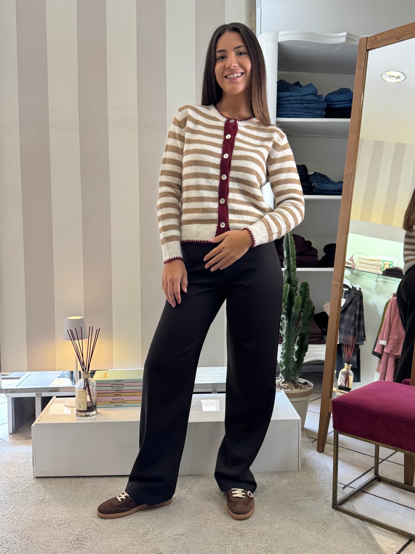 Cardigan righe Indomina