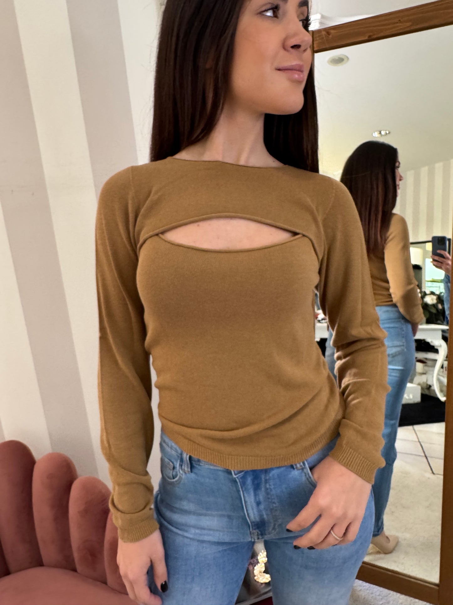 Maglia in filo cut-out Kontatto