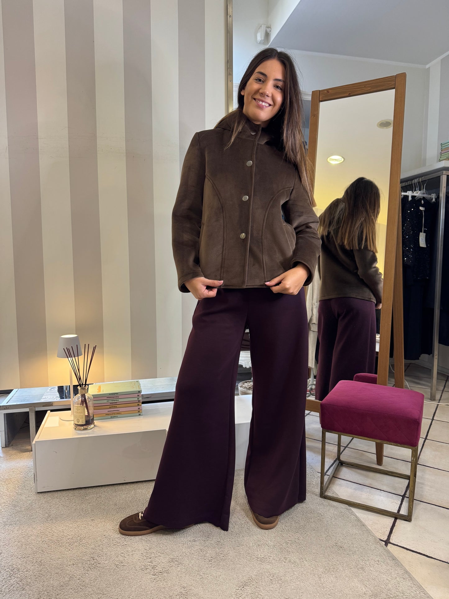 Giacca corta in velluto indomina