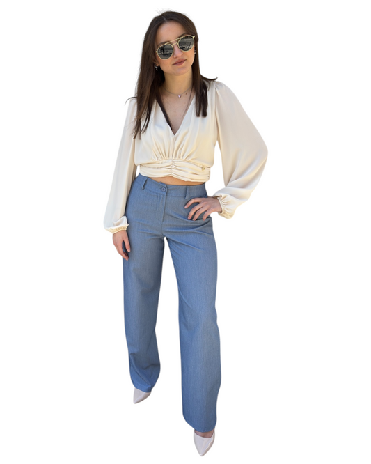 Blusa baschina drappeggiata Artigli