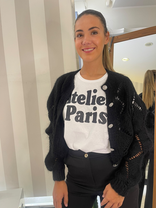 Cardigan con Bottoni Gioiello Sufè