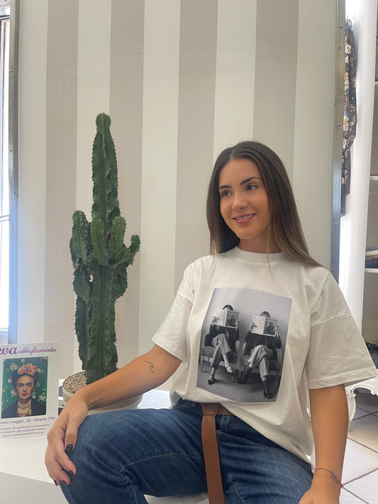 T-shirt Girocollo con Stampa - Vicolo