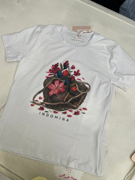 T-shirt floreale Indomina