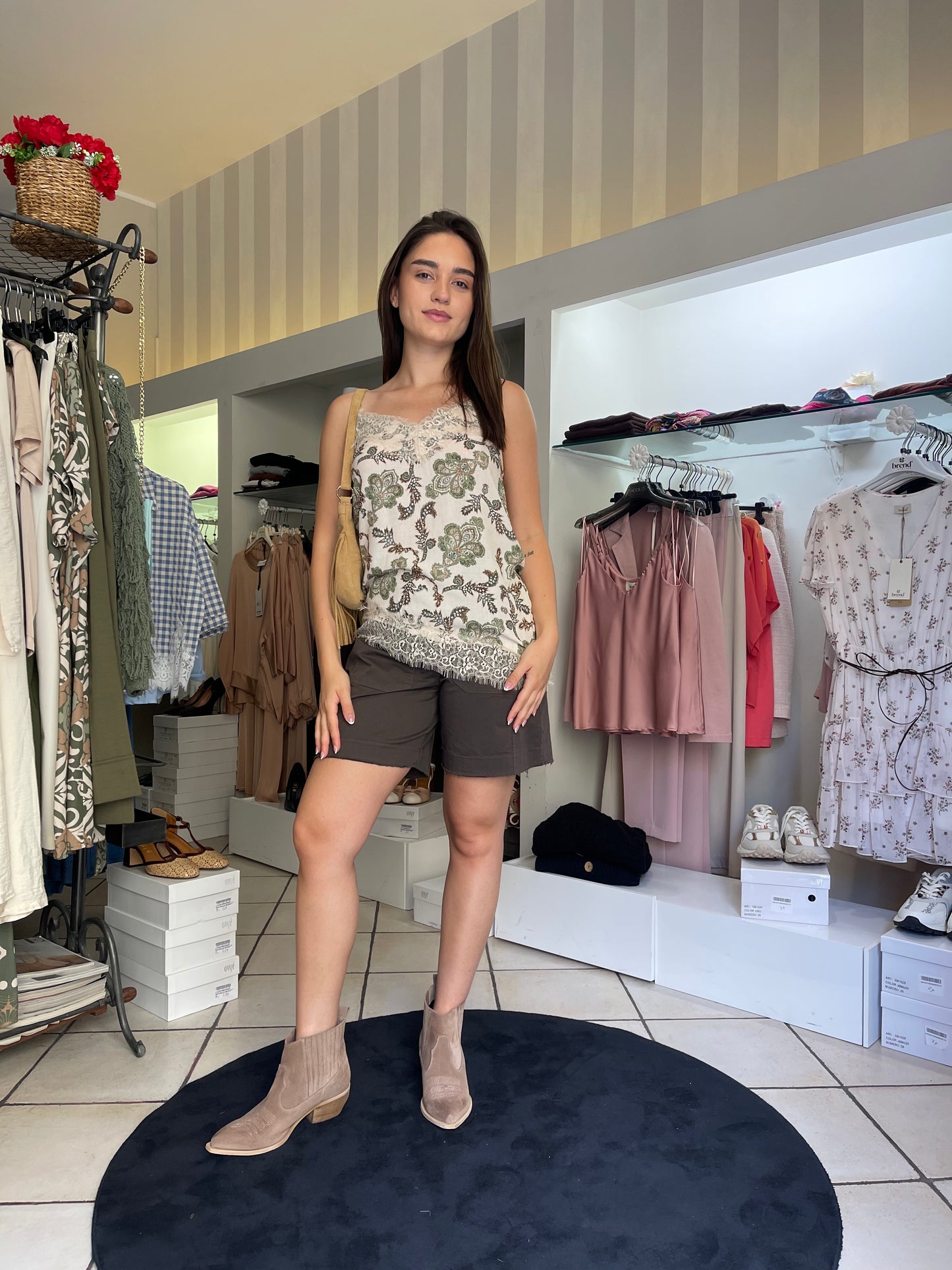 Top pizzo/fantasia Brend
