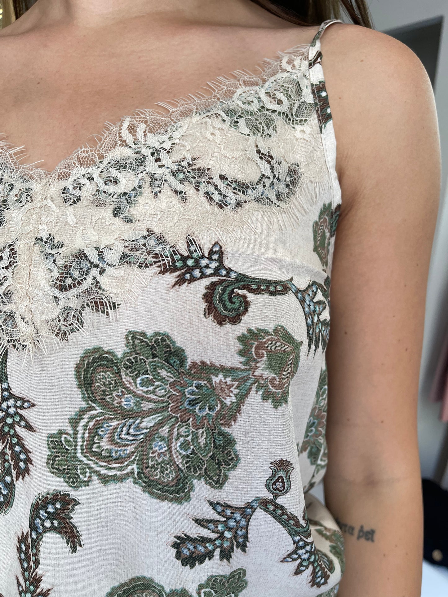 Top pizzo/fantasia Brend