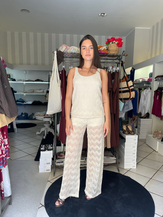 Pantalone burro vicolo